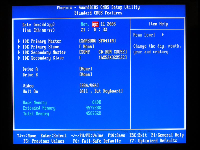 System Bios eject